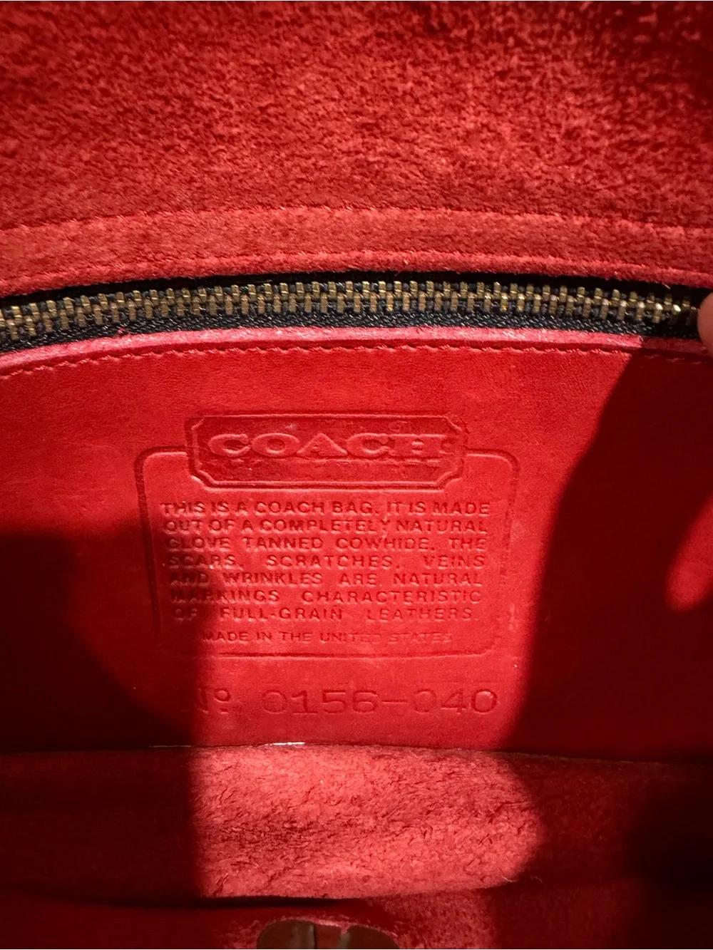 Vintage Coach Dinky 80s 90s Cherry Red Leather Crossbody Bag Purse Made In USA
